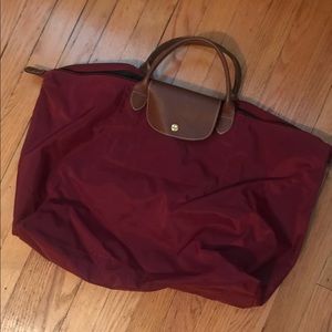 NEW with tag! Longchamp burgundy XL weekender bag